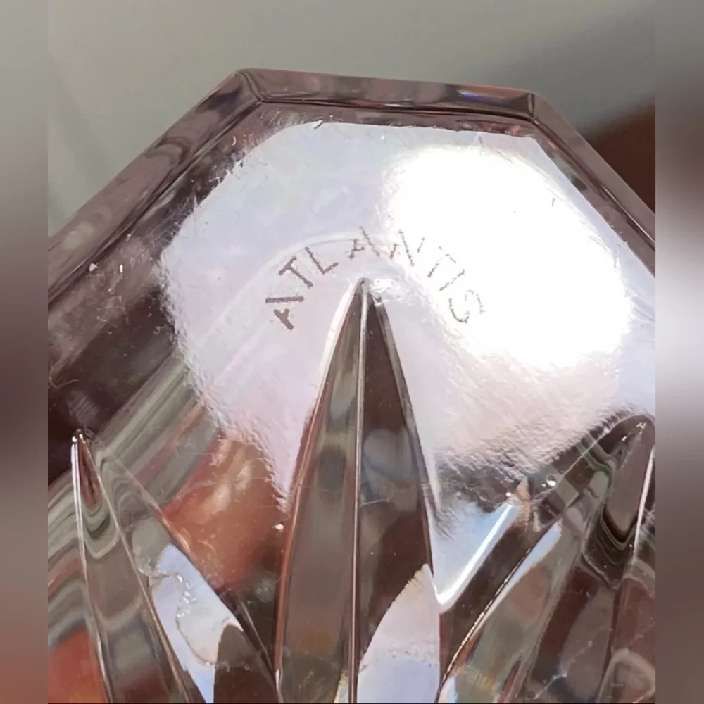 Vintage Signed ATLANTIS "Miguel" Genuine Hand Blown Crystal 10" Square Decanter - Picture 12 of 13